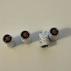 Porsche Valve Stem Caps in Silver Set of 4 NWT